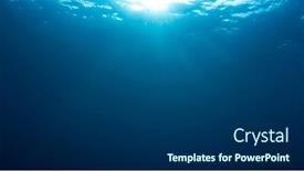  Presentation with clear - Beautiful PPT theme featuring underwater-background-in-clear-blue backdrop and a dark gray colored foreground