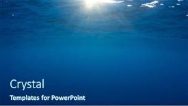  Presentation with ocean surface - Slide set consisting of underwater-background-with-sunburst background and a dark gray colored foreground