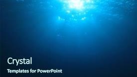  Presentation with underwater - Cool new slides with deep ocean - underwater background backdrop and a navy blue colored foreground