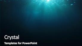  Presentation with royal blue education - Cool new presentation theme with underwater blue background and sunburst backdrop and a black colored foreground