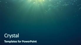  Presentation with sunlight - Slides consisting of dark water - underwater blue background and sunlight background and a navy blue colored foreground