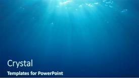  Presentation with ocean clear water deep blue - Amazing slide deck having underwater-blue-background-in-ocean backdrop and a dark gray colored foreground