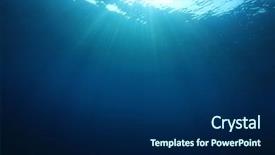  Presentation with underwater - Slides featuring underwater blue background in ocean background and a navy blue colored foreground