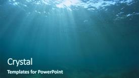  Presentation with deep blue - PPT layouts with underwater blue background background and a ocean colored foreground