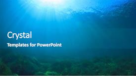  Presentation with underwater - Audience pleasing presentation consisting of underwater blue ocean and sun backdrop and a gray colored foreground