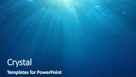  Presentation with underwater - Amazing PPT layouts having underwater blue ocean background photo backdrop and a ocean colored foreground