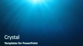  Presentation with deep ocean - Beautiful slide deck featuring underwater blue ocean background photo backdrop and a navy blue colored foreground