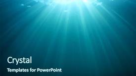  Presentation with sunlight - Presentation design with underwater blue sea and sunlight background and a ocean colored foreground