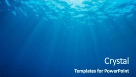 Presentation with underwater - Cool new slide deck with underwater blue sea background photo backdrop and a dark gray colored foreground