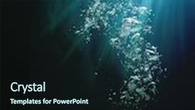  Presentation with breaking through - Amazing slide deck having underwater bubbles and sunlight breaking backdrop and a wine colored foreground