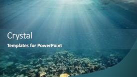  Presentation with sea coral - Cool new PPT theme with underwater-coral-reef backdrop and a teal colored foreground