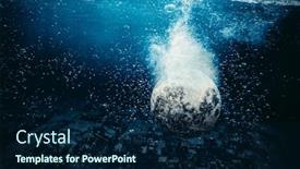  Presentation with sea coral - Beautiful PPT theme featuring underwater-coral-reef backdrop and a navy blue colored foreground