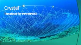  Presentation with fishing net - Slide deck with underwater fishing net background and a gray colored foreground