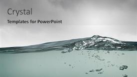  Presentation with underwater - Theme enhanced with underwater nature background mixed media background and a light gray colored foreground