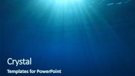  Presentation with water sun - Colorful theme enhanced with underwater ocean - sun rays in blue water backdrop and a dark gray colored foreground