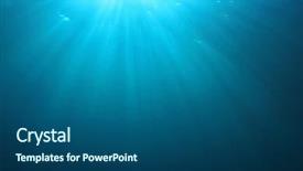  Presentation with underwater - Slide deck having underwater ocean background and sun background and a ocean colored foreground