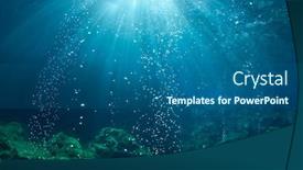  Presentation with air bubbles - Colorful slide deck enhanced with underwater ocean background with air bubbles in water backdrop and a ocean colored foreground