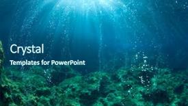  Presentation with air bubbles - PPT theme with underwater ocean background with air background and a  colored foreground