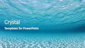  Presentation with ocean - Theme enhanced with underwater ocean background with sandy background and a teal colored foreground
