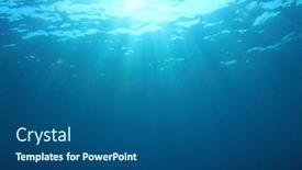  Presentation with underwater - Cool new PPT theme with underwater-ocean-background backdrop and a ocean colored foreground