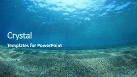  Presentation with underwater - PPT theme featuring underwater ocean background background and a ocean colored foreground