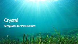  Presentation with underwater - Slide deck consisting of underwater ocean background and a teal colored foreground