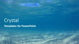  Presentation with sea floor - Presentation theme consisting of underwater-photo-of-blue-ocean background and a ocean colored foreground