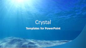  Presentation with sea floor - Beautiful slide set featuring underwater-photo-of-blue-ocean backdrop and a teal colored foreground