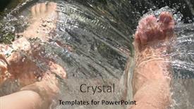  Presentation with swimming pool - PPT theme enhanced with underwater-picture-of-legs background and a  colored foreground