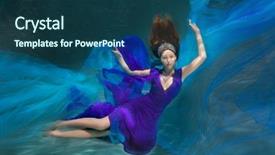  Presentation with mermaid - PPT theme having underwater queen girl mermaid underwater background and a ocean colored foreground