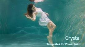  Presentation with hair dress - Slide deck enhanced with underwater scene girl mermaid background and a ocean colored foreground