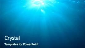  Presentation with water ocean - Slide deck featuring underwater sea ocean blue water background and a dark gray colored foreground