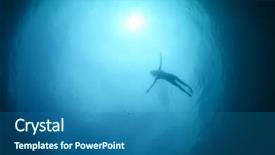  Presentation with underwater - Presentation theme featuring underwater shoot from a bottom background and a ocean colored foreground