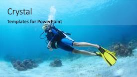  Presentation with blue water - Cool new presentation with underwater shoot of a diver backdrop and a arctic colored foreground
