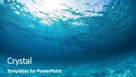  Presentation with blue waves - Audience pleasing slides consisting of underwater shot of an infinite backdrop and a ocean colored foreground