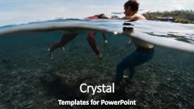  Presentation with divers - Cool new slide deck with underwater shot of free divers backdrop and a black colored foreground