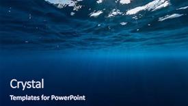  Presentation with waves - Cool new theme with ocean - underwater shot of sea surface backdrop and a navy blue colored foreground