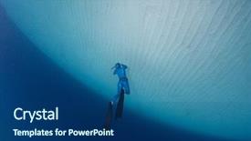  Presentation with free - Presentation featuring underwater shot of the free background and a ocean colored foreground