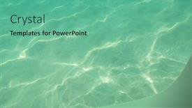  Presentation with deep ocean - PPT layouts featuring underwater-sun-glare background and a seafoam green colored foreground