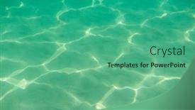  Presentation with deep ocean - Cool new slides with underwater-sun-glare backdrop and a seafoam green colored foreground