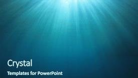  Presentation with underwater - Cool new presentation theme with underwater sunburst background backdrop and a ocean colored foreground