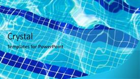  Presentation with water drops in blue tone - Presentation enhanced with underwater swimming pool - blue water background background and a cyan colored foreground