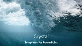  Presentation with ocean wave - Audience pleasing PPT theme consisting of underwater-view-of-the-surfer backdrop and a ocean colored foreground