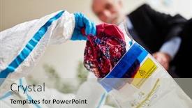  Presentation with crime scene - Slide deck having underwear-as-evidence-of-rape background and a light gray colored foreground