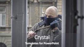  Presentation with brain break - Colorful slide set enhanced with underworld - burglar trying to break backdrop and a dark gray colored foreground