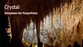  Presentation with cave - Slides having underworld - carlsbad cave background and a wine colored foreground