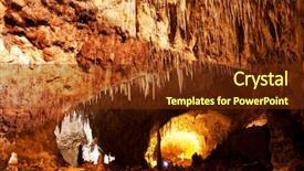  Presentation with national - Amazing PPT theme having underworld - carlsbad caverns national park backdrop and a tawny brown colored foreground