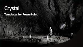  Presentation with cave - Slides with underworld - cave stalactites and formations background and a black colored foreground