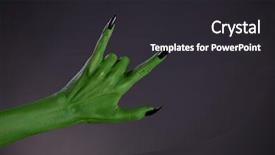  Presentation with heavy metal - Colorful presentation enhanced with underworld - green monster hand showing heavy backdrop and a dark gray colored foreground