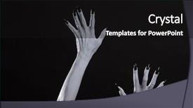  Presentation with black hands - Audience pleasing theme consisting of underworld - pale ghost or witch hands backdrop and a black colored foreground